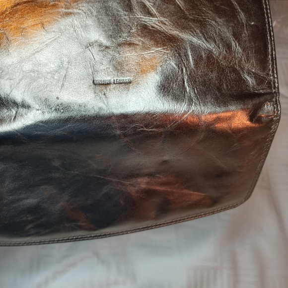 Vintage Leather Clutch Wallet Gold - Picture 3 of 9